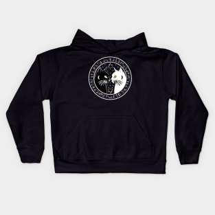 Black Cat Wicca Crescent Moon Norse Rune Kids Hoodie